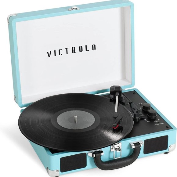 VITROLA JOURNEY BLUETOOTH SUITCASE RECORD PLAYER- VSC-550BT- CLASSIC DESIGN - Picture 3 of 6
